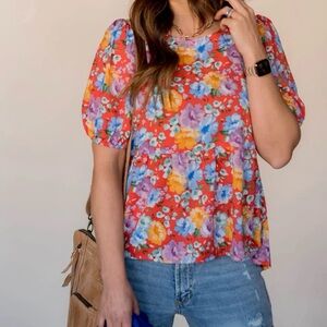 Staccato Puff Sleeve Blouse